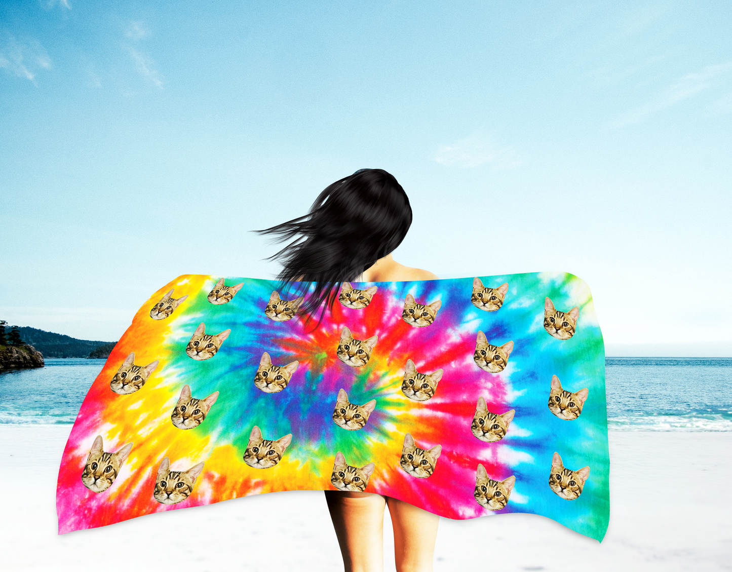 【4條套裝】彩色扎染款客製化毛巾