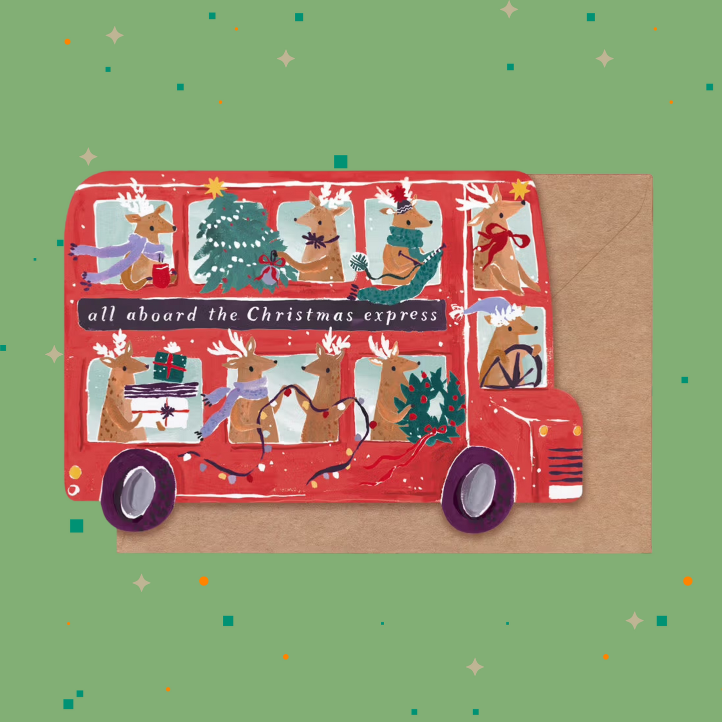 英國Sister Paper Co.  坐上聖誕快運 2025 Christmas Card For Xmas Fans!