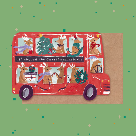 英國Sister Paper Co.  坐上聖誕快運 2025 Christmas Card For Xmas Fans!