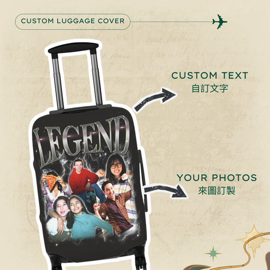 Customized suitcase protective cover for cats and pets